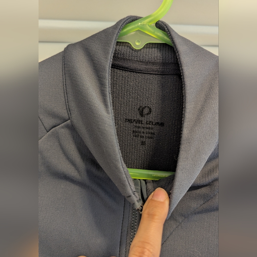 Pearl Izumi Blue Gray Thermal Jersey - Picture 3 of 3